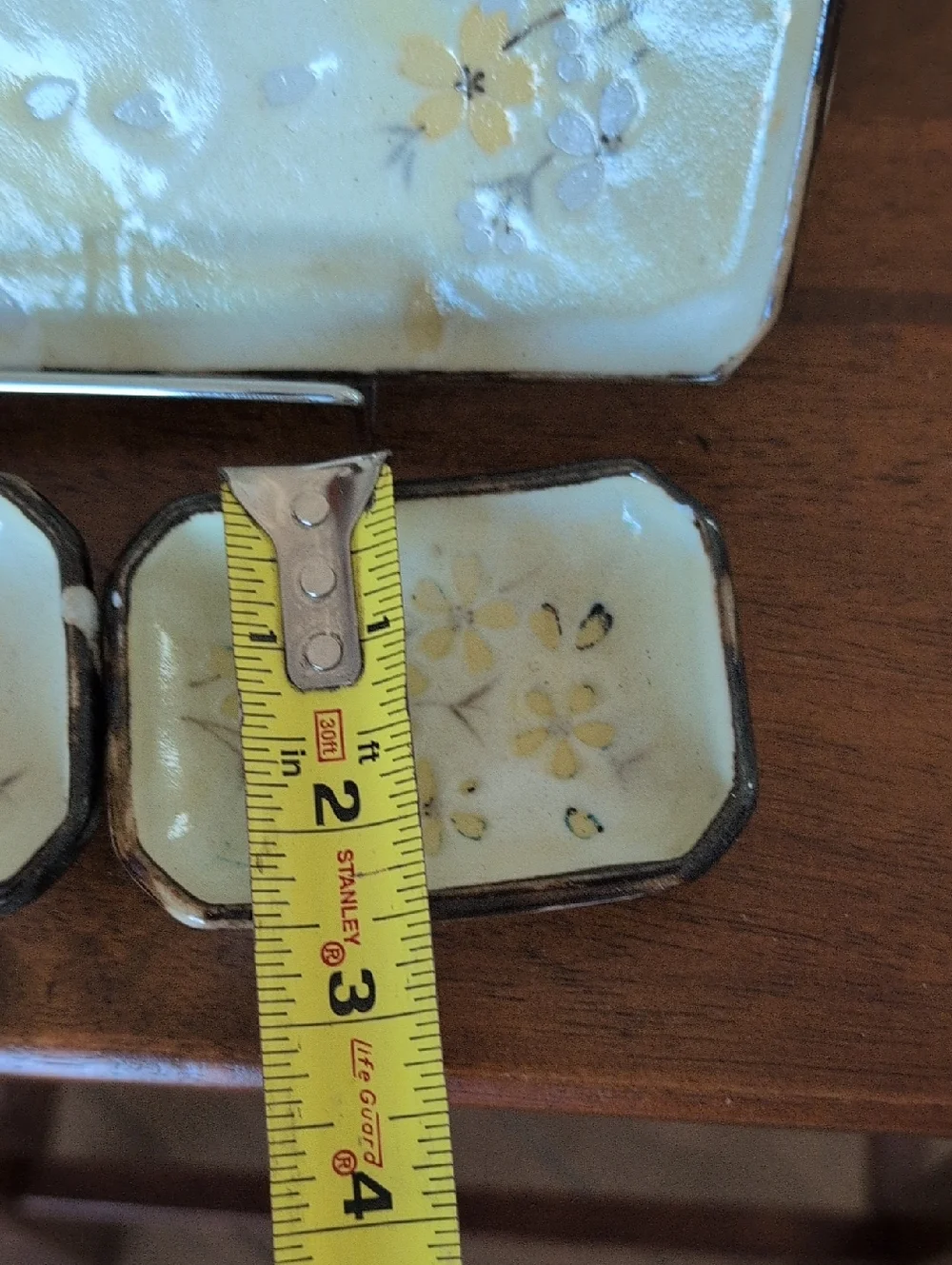 Vintage Small Sushi And Wasabi Plate Ceramic Serving Tray Set - Picture 10 of 10